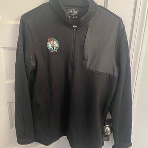 Boston Celtics Adidas Black Golf Pullover